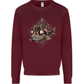 A Steampunk Fish Kids Sweatshirt Jumper Maroon