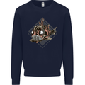 A Steampunk Fish Kids Sweatshirt Jumper Navy Blue