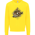 A Steampunk Fish Kids Sweatshirt Jumper Yellow