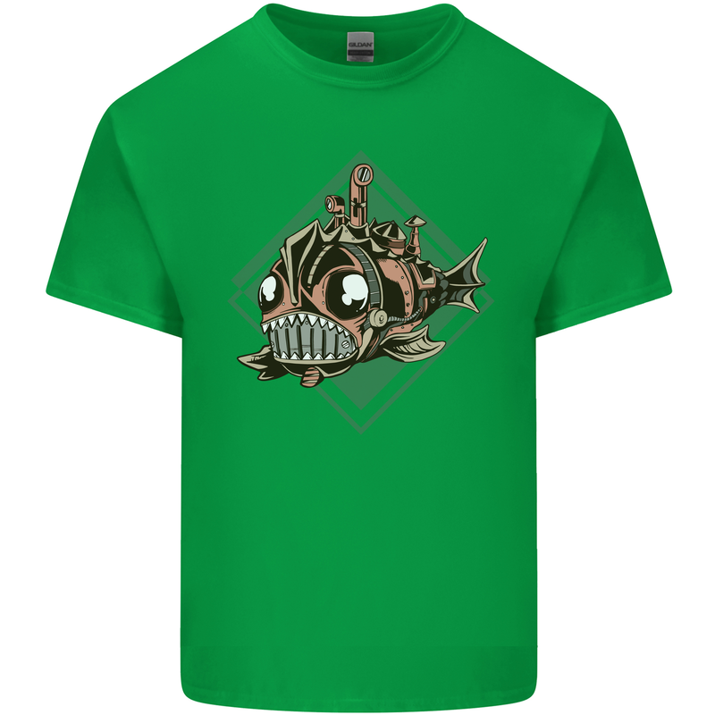 A Steampunk Fish Kids T-Shirt Childrens Irish Green