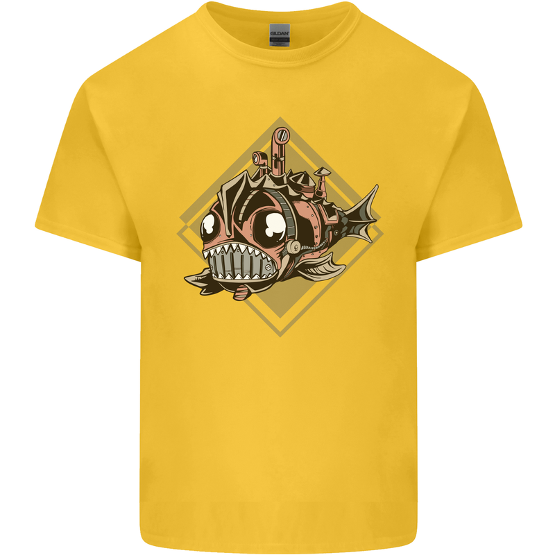 A Steampunk Fish Kids T-Shirt Childrens Yellow