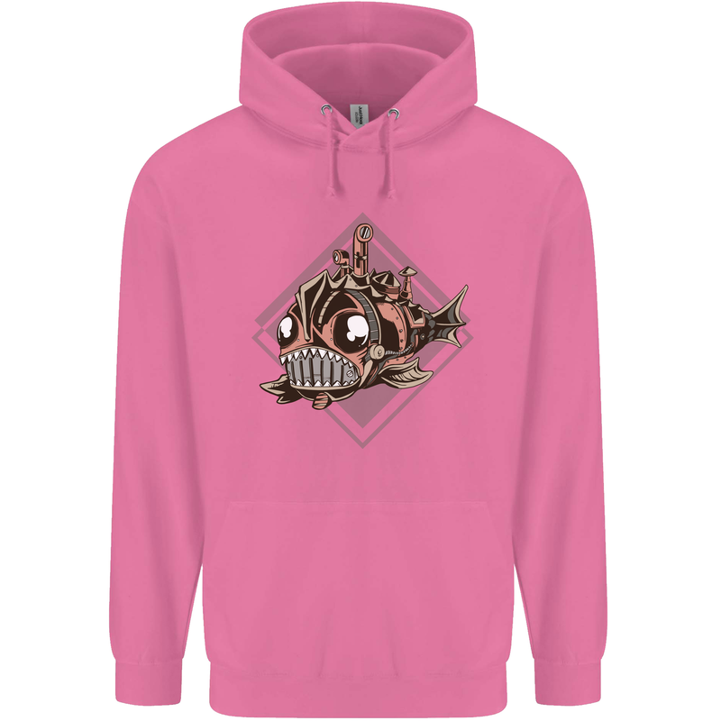 A Steampunk Fish Mens 80% Cotton Hoodie Azelea