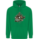 A Steampunk Fish Mens 80% Cotton Hoodie Irish Green
