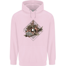 A Steampunk Fish Mens 80% Cotton Hoodie Light Pink
