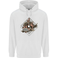 A Steampunk Fish Mens 80% Cotton Hoodie White