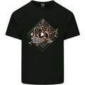 A Steampunk Fish Mens Cotton T-Shirt Tee Top Black