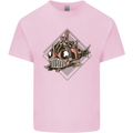 A Steampunk Fish Mens Cotton T-Shirt Tee Top Light Pink