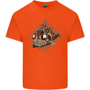 A Steampunk Fish Mens Cotton T-Shirt Tee Top Orange