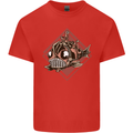 A Steampunk Fish Mens Cotton T-Shirt Tee Top Red