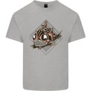 A Steampunk Fish Mens Cotton T-Shirt Tee Top Sports Grey