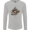 A Steampunk Fish Mens Long Sleeve T-Shirt Sports Grey