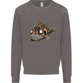 A Steampunk Fish Mens Sweatshirt Jumper Charcoal