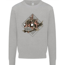 A Steampunk Fish Mens Sweatshirt Jumper Sports Grey