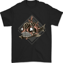 A Steampunk Fish Mens T-Shirt 100% Cotton Black