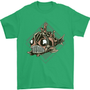 A Steampunk Fish Mens T-Shirt 100% Cotton Irish Green