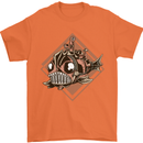 A Steampunk Fish Mens T-Shirt 100% Cotton Orange