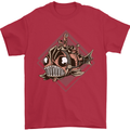 A Steampunk Fish Mens T-Shirt 100% Cotton Red