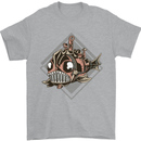 A Steampunk Fish Mens T-Shirt 100% Cotton Sports Grey