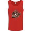 A Steampunk Fish Mens Vest Tank Top Red