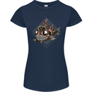 A Steampunk Fish Womens Petite Cut T-Shirt Navy Blue