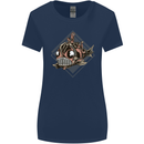 A Steampunk Fish Womens Wider Cut T-Shirt Navy Blue