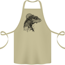 A Steampunk Iguana Lizard Reptiles Cotton Apron 100% Organic Khaki