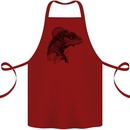 A Steampunk Iguana Lizard Reptiles Cotton Apron 100% Organic Maroon