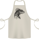 A Steampunk Iguana Lizard Reptiles Cotton Apron 100% Organic Natural
