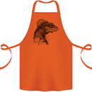A Steampunk Iguana Lizard Reptiles Cotton Apron 100% Organic Orange