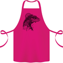 A Steampunk Iguana Lizard Reptiles Cotton Apron 100% Organic Pink