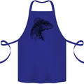 A Steampunk Iguana Lizard Reptiles Cotton Apron 100% Organic Royal Blue