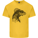 A Steampunk Iguana Lizard Reptiles Kids T-Shirt Childrens Yellow