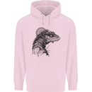 A Steampunk Iguana Lizard Reptiles Mens 80% Cotton Hoodie Light Pink