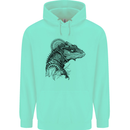 A Steampunk Iguana Lizard Reptiles Mens 80% Cotton Hoodie Peppermint