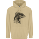 A Steampunk Iguana Lizard Reptiles Mens 80% Cotton Hoodie Sand