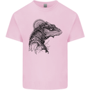 A Steampunk Iguana Lizard Reptiles Mens Cotton T-Shirt Tee Top Light Pink