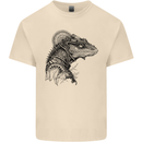 A Steampunk Iguana Lizard Reptiles Mens Cotton T-Shirt Tee Top Natural
