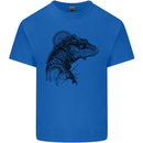 A Steampunk Iguana Lizard Reptiles Mens Cotton T-Shirt Tee Top Royal Blue