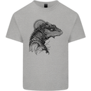 A Steampunk Iguana Lizard Reptiles Mens Cotton T-Shirt Tee Top Sports Grey