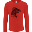 A Steampunk Iguana Lizard Reptiles Mens Long Sleeve T-Shirt Red