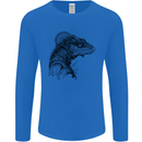 A Steampunk Iguana Lizard Reptiles Mens Long Sleeve T-Shirt Royal Blue