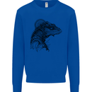 A Steampunk Iguana Lizard Reptiles Mens Sweatshirt Jumper Royal Blue