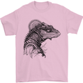 A Steampunk Iguana Lizard Reptiles Mens T-Shirt 100% Cotton Light Pink