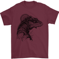 A Steampunk Iguana Lizard Reptiles Mens T-Shirt 100% Cotton Maroon