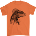A Steampunk Iguana Lizard Reptiles Mens T-Shirt 100% Cotton Orange