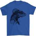 A Steampunk Iguana Lizard Reptiles Mens T-Shirt 100% Cotton Royal Blue
