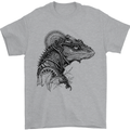 A Steampunk Iguana Lizard Reptiles Mens T-Shirt 100% Cotton Sports Grey