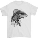 A Steampunk Iguana Lizard Reptiles Mens T-Shirt 100% Cotton White