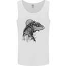 A Steampunk Iguana Lizard Reptiles Mens Vest Tank Top White