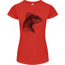 A Steampunk Iguana Lizard Reptiles Womens Petite Cut T-Shirt Red